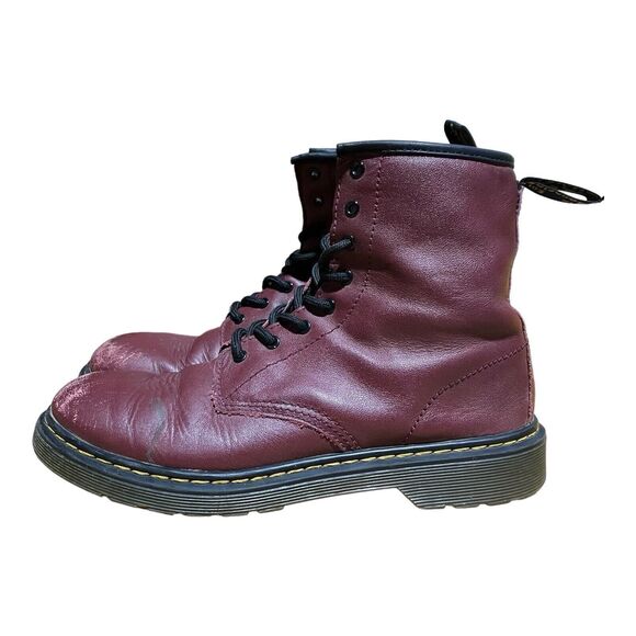DOC MARTENS Mens 6 Vegan Leather Cherry Red, *Worn And Scuffed*‎ Distressed W 7 main image 6